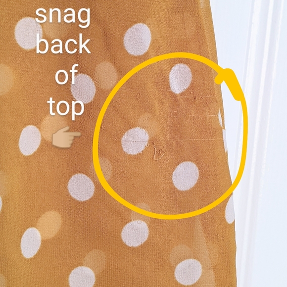 Anthro Style Marie Lund Mustard Polka Dot Blouse w Tie. Size Medium or EUR 40. - Picture 12 of 12